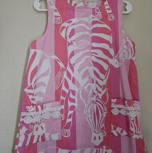 Pink Zebra Print Sleeveless Dress